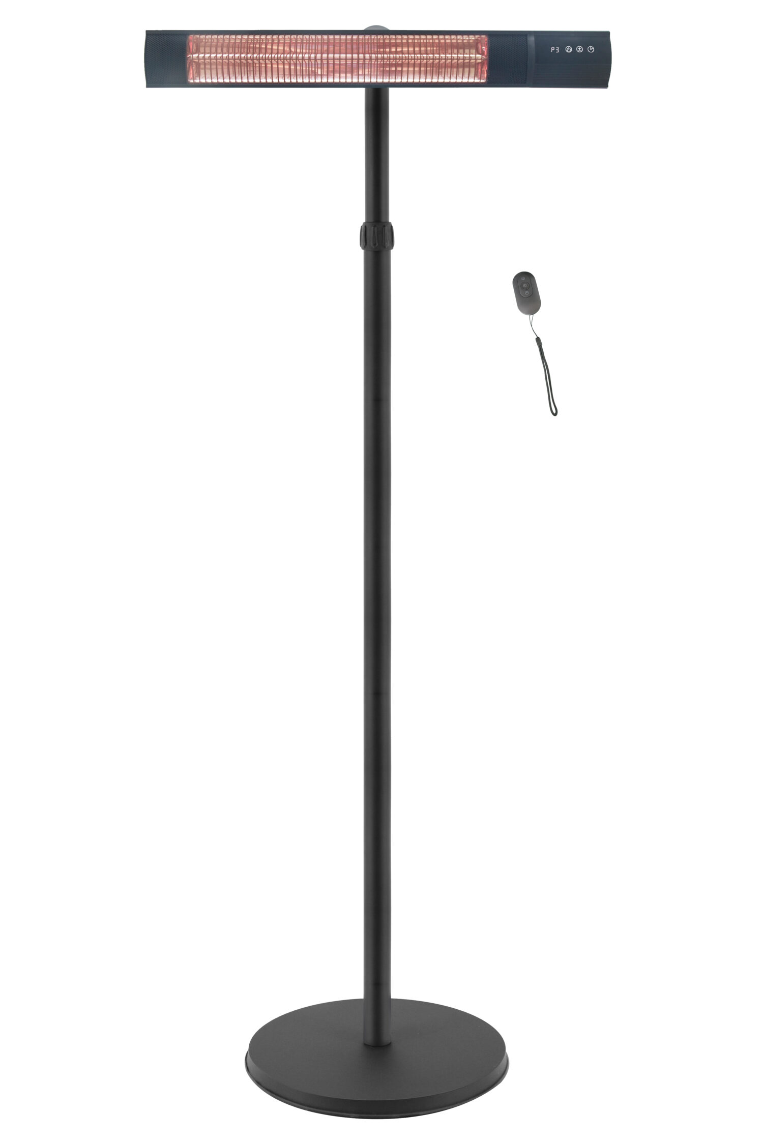 TunaBone Electric Standing Patio Heater, Single carbon golden tube | TB2580ST-01 | Patio heater | Black
