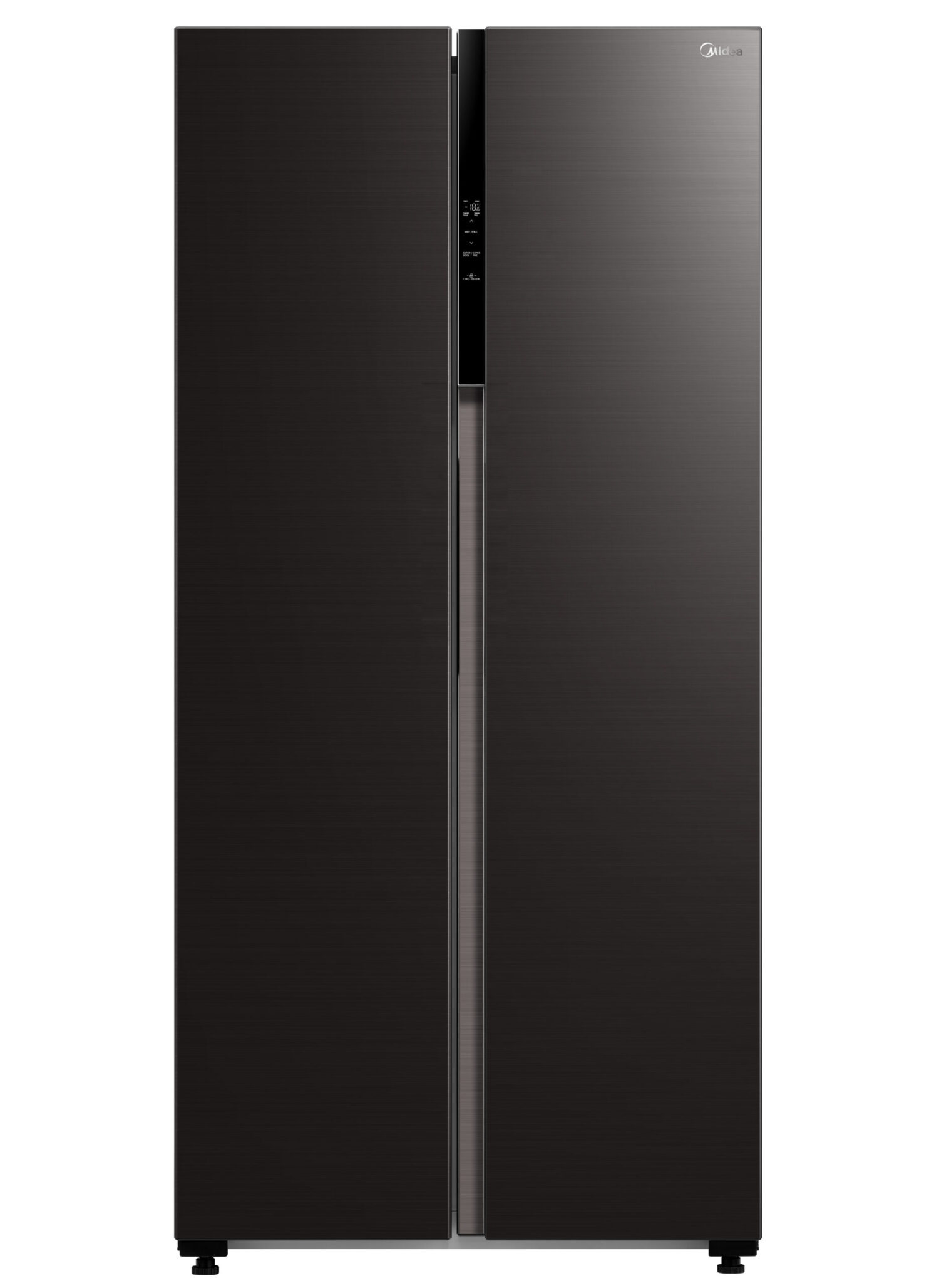 Midea Refrigerator | MDRS619FIE28 | Energy efficiency class E | Free standing | Side by side | Height 177.5 cm | No Frost system | Fridge net capacity 271 L | Freezer net capacity 189 L | Display | 41 dB | Black
