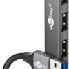 Goobay Slim 4-Port USB Hub, USB-A to USB-A, 5 Gbit/s | 74456