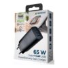 Cablexpert 3-port 65 W GaN USB PowerDelivery fast charger | TA-UC-PDQC65-01-BK