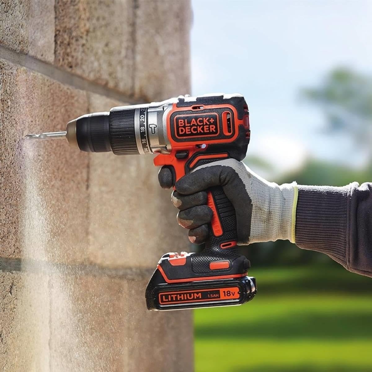 BLACK & DECKER 18V Drill Driver with 2x2.0 Ah Batteries | BCD383D2XK-QW - Image 3