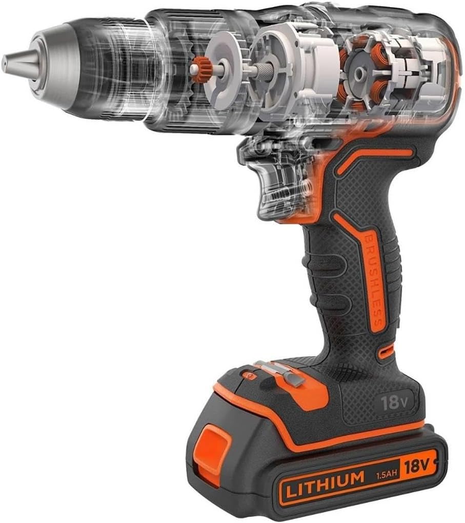 BLACK & DECKER 18V Drill Driver with 2x2.0 Ah Batteries | BCD383D2XK-QW - Image 2