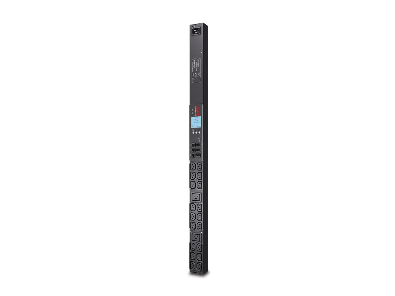APC Rack PDU 2G, Metered, ZeroU,16A, 100-240V, (18) C13 & (2) C19 | Schneider Electric