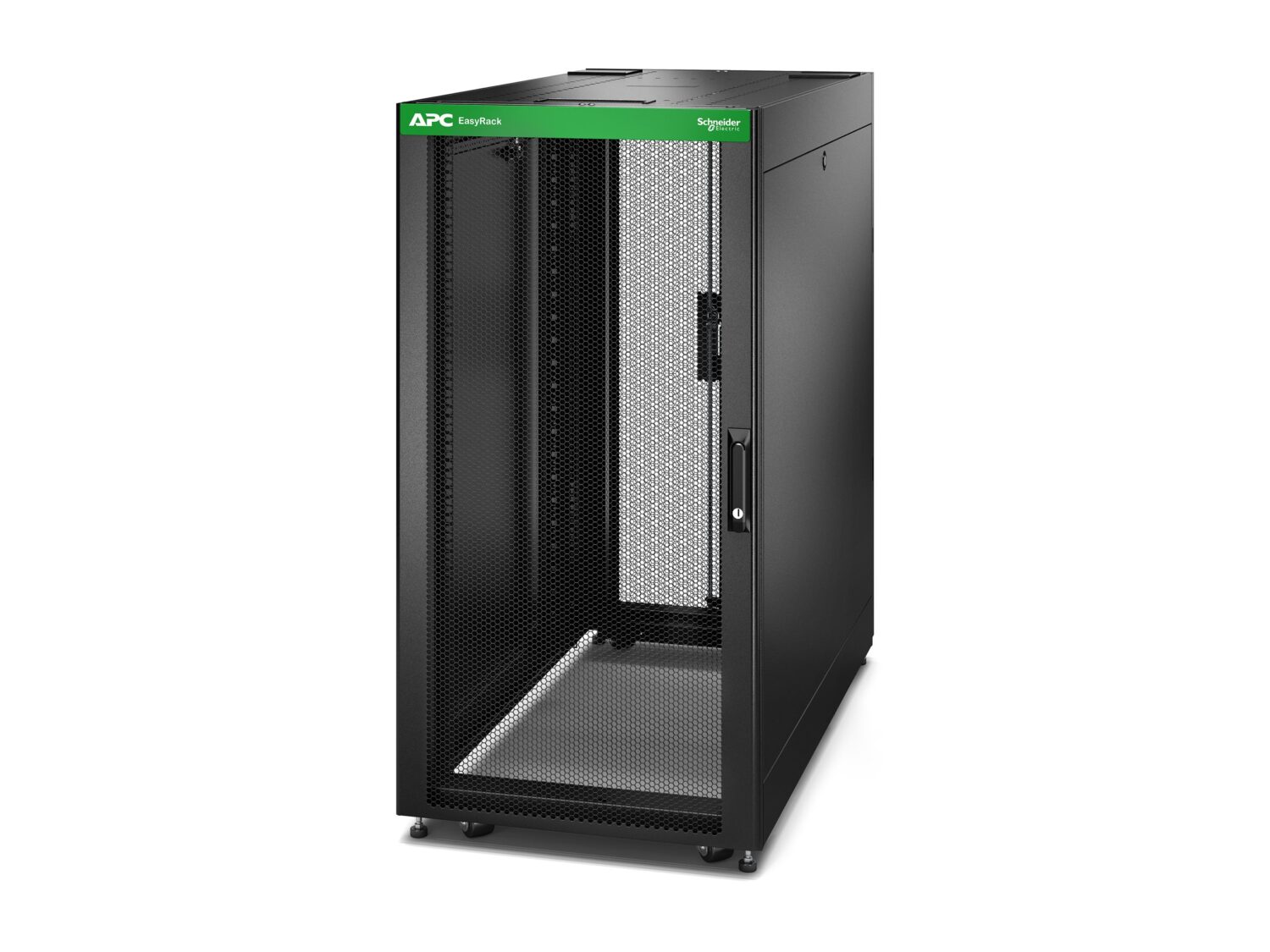 APC Easy Rack 600mm/24U/1200mm , with Roof, Side panel,castors,feet and 4 Brackets, No Bottom, black | Schneider Electric