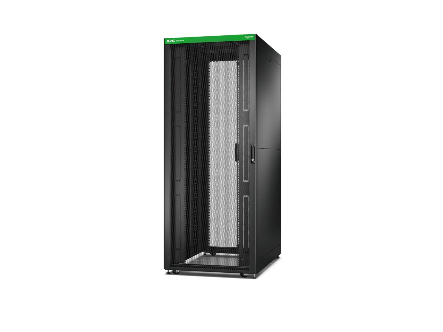 APC Easy Rack 800mm/42U/1100mm with Roof, Side panel,castors,feet and 4 Brackets, No Bottom, black | Schneider Electric