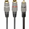 Cablexpert 3.5 mm stereo plug to 2xRCA plugs, gold-plated connectors, 1.5 | CCA-352-1.5M