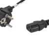 Lanberg | CEE 7/7 to IEC 320 C13 Power Cord | CA-C13C-10CC-0018-BK