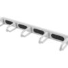 Lanberg 19" Cable Management Brush Panel 5 Rings Type B 1U | AK-1203-S | Grey