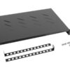 Lanberg 19" fixed shelf 1U/483x300mm, max load capacity up to 25kg | AK-1004-B | Black