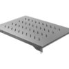 Lanberg 19" fixed shelf 1U/483x700mm, max load capacity up to 15kg | AK-1010-B | Black
