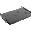 Lanberg 19" sliding shelf 1U/465x347mm, max load capacity up to 60kg | AK-1006-B | Black