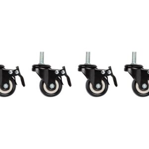 Lanberg | Castors with thread and brake for wall mounting cabinets, 4 pcs | AK-1601-B