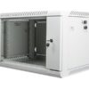 Lanberg | Rack cabinet 19" wall-mount 6U/600x450 (flat pack) with glass door | WF01-6406-10S | Grey