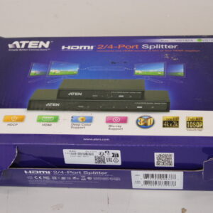 SALE OUT.  | Aten | 4-Port 4K HDMI Splitter | VS184A | DAMAGED PACKAGING