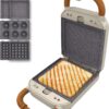 Cecotec Sandwich Maker | Rock'nToast Retro One Beige | 700 W | Number of plates 3 | Beige