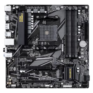 Gigabyte B550M DS3H AC R2 | Processor family AMD | Processor socket AM4 | DDR4 DIMM | Supported hard disk drive interfaces SATA, M.2 | Number of SATA connectors 4
