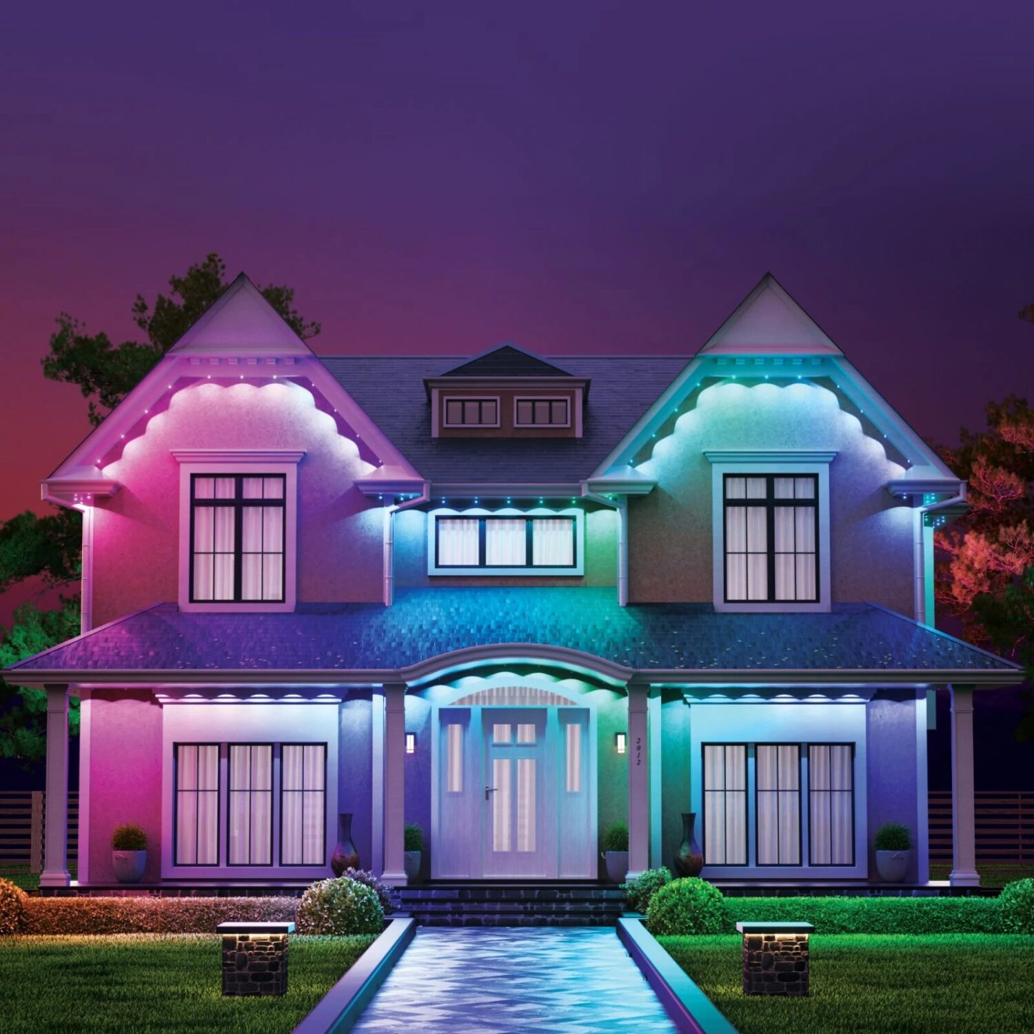 Nanoleaf Smart Multicolor Permanent Outdoor Lights Smarter Kit, 15m|16+ Million Colours