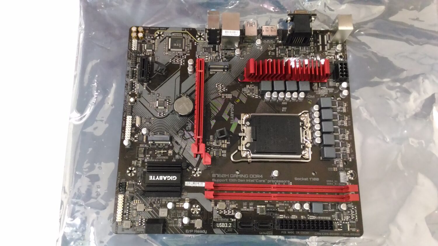 SALE OUT. GIGABYTE B760M GAMING DDR4 1.0 M/B | Gigabyte B760M GAMING DDR4 1.0 M/B | Processor family Intel | Processor socket  LGA1700 | DDR4 DIMM | Memory slots 2 | Supported hard disk drive interfaces 	SATA, M.2 | Number of SATA connectors 4 | Chipset Intel B760 Express | Micro ATX | USED, REFURBISHED, WITHOUT ORIGINAL PACKAGING AND ACCESSORIES, ONLY BACK PANEL INCLUDED