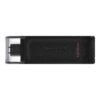 Kingston | USB Flash Drive | DataTraveler 70 | 128 GB | USB 3.2 Gen 1 Type-C | Black