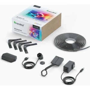 Nanoleaf|Nanoleaf 4D TV Screen Mirror + Light Strips Kit (for TV & Monitor up to 85'')|24 W|RGBIC|WiFi (2.4 GHz b/g/n)|N/A K