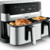 TEFAL Fryer | EY905D10 | Capacity 5.2+3.1 L | Hot air technology | Stainless Steel/Black