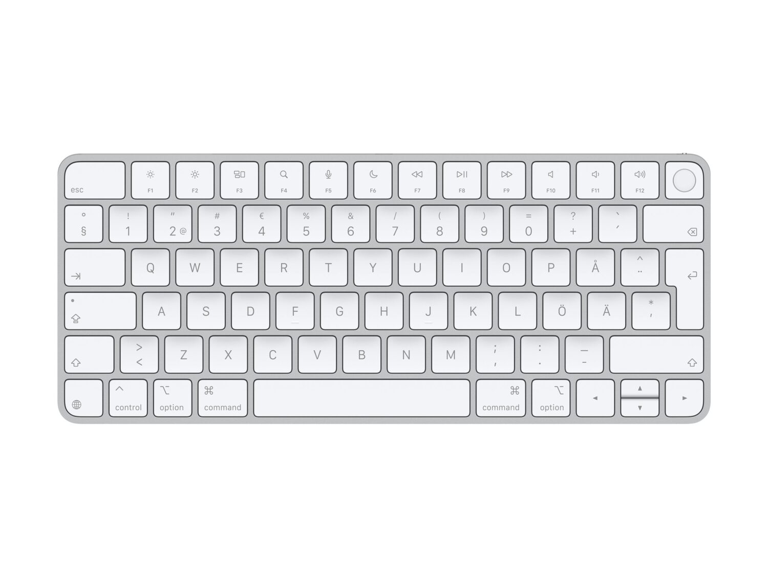 Apple Magic Keyboard with Touch ID | Compact Keyboard | Wireless | Swedish | White