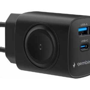 Gembird 2-in-1 20 W Apple Watch and Phone Fast Charger | TA-UC-PDQCW20-01-BK