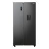 Gorenje Refrigerator | NRR9185EABXLWD | Energy efficiency class E | Free standing | Side by side | Height 178.6 cm | No Frost system | Fridge net capacity 355 L | Freezer net capacity 192 L | Display | 38 dB | Black
