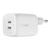 Belkin USB-C GaN PD PPS Dual Wall Charger, 65W | WCH013vfWH