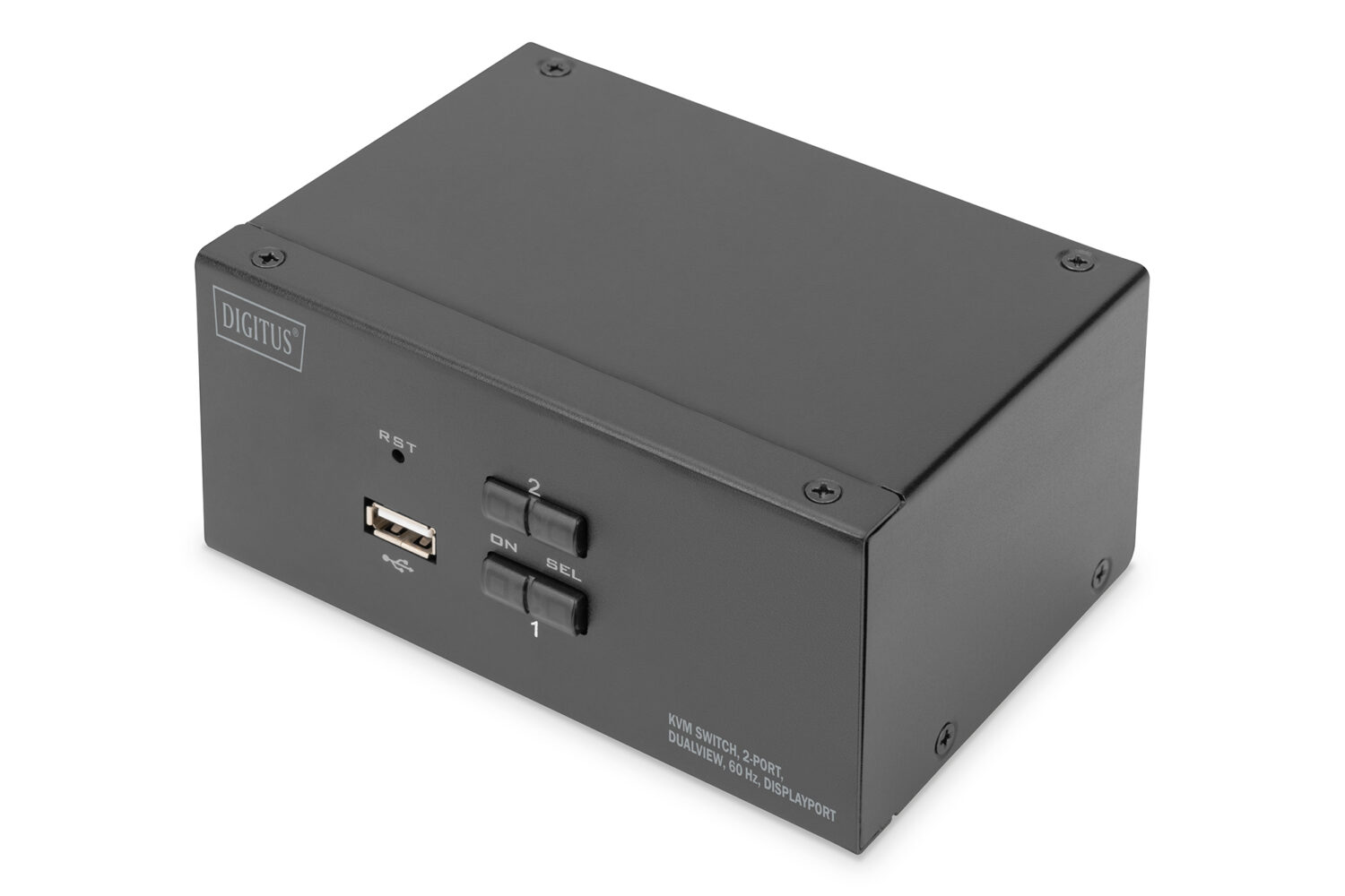 Digitus KVM Switch, 2-Port, Dual Display, 4K, DisplayPort | DS-12862