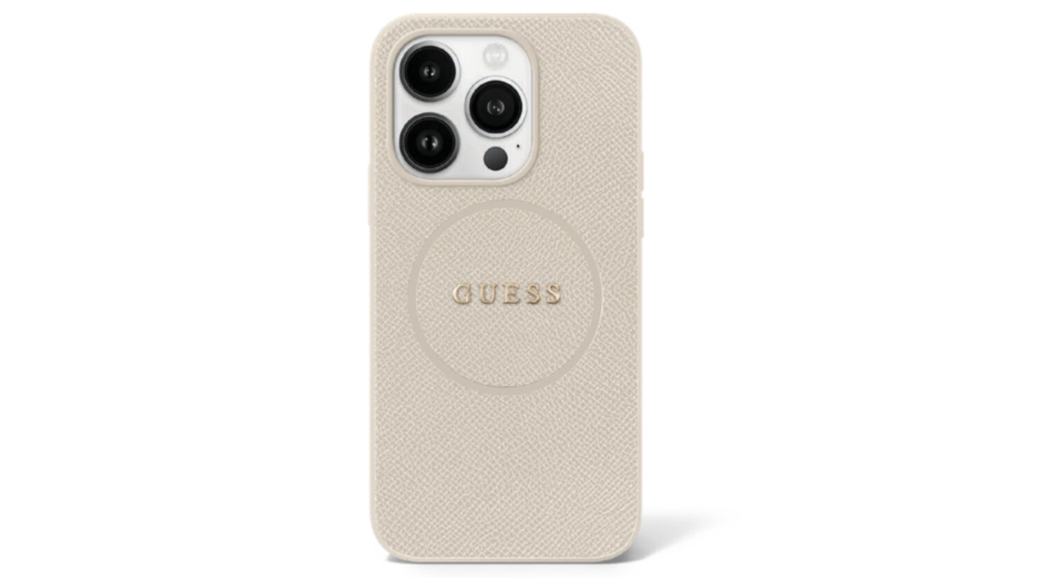 Guess GUHMP16LPGHSMME iPhone 16 Pro6.3" beige/beige hardcase Grained Ring MagSafe | GUESS