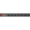 Lanberg Power Distribution unit (PDU) 19" 1U 16A 2m 7X Schuko oulets | PDU-07F-0200-BK
