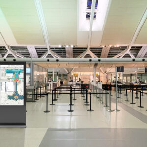 EDBAK Floor stand | IDS10.55 Indoor Public Display Totem with glass front | 55 " | Black