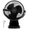 Adler Rechargeable Clip-on Desk Fan | AD 7342 | Table Fan | Black | Diameter 15.5 cm | Number of speeds 3 | Oscillation | 5 W