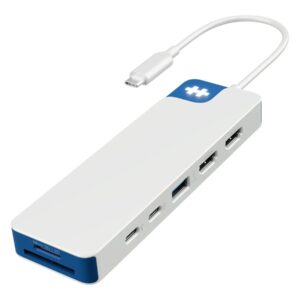 Hyper HyperDrive Flex 9 Port Dual 4K HDMI Dock, White/Blue | HD4103BUGL | HDMI ports quantity 2