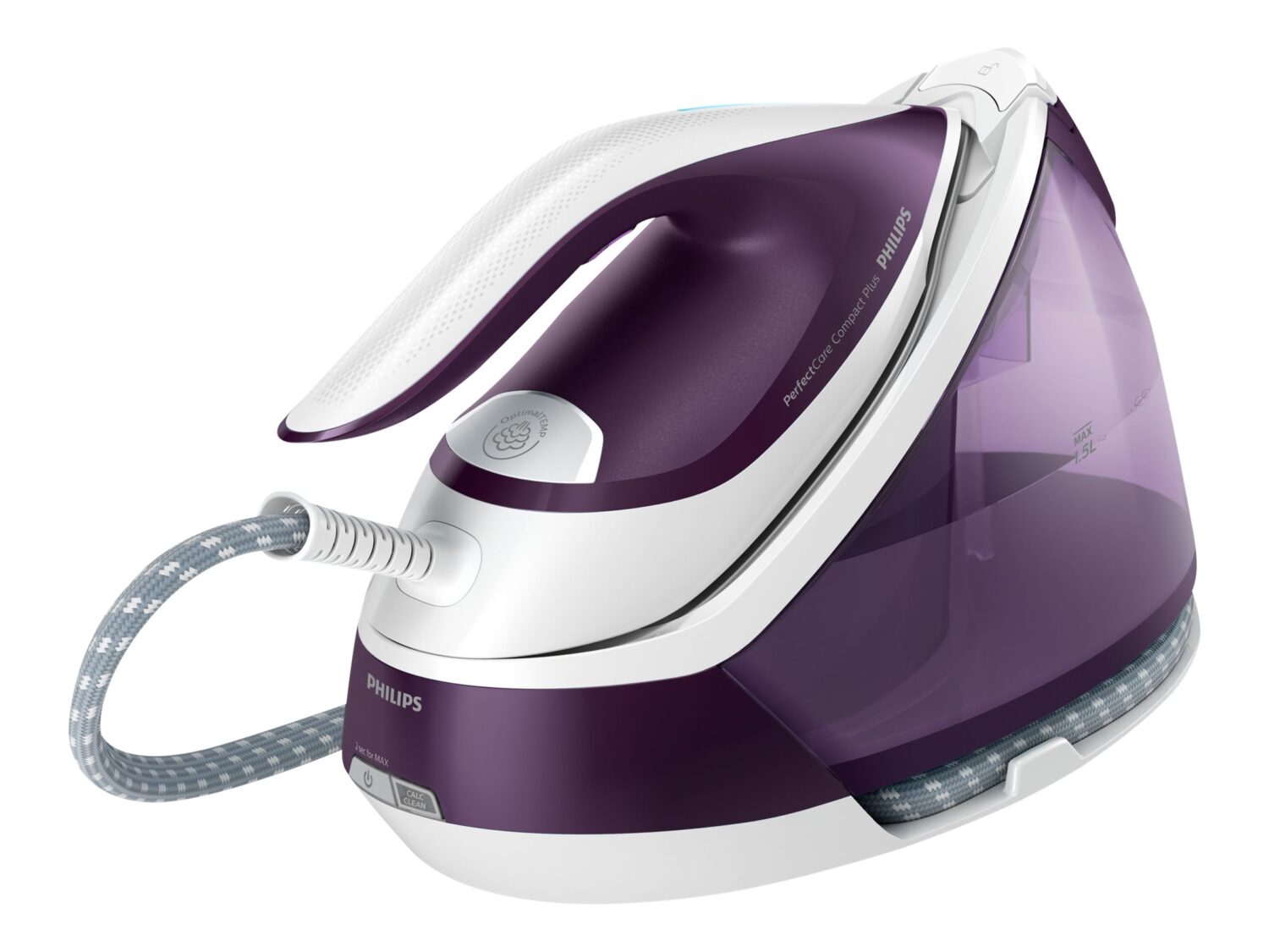 Philips | Ironing System | GC7933/30 PerfectCare Compact Plus | 2400 W | Continuous steam 120 g/min | Purple