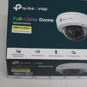 SALE OUT. TP-Link VIGI C240 (2.8mm) VIGI 4MP Full-Color Dome Network Camera | TP-LINK | Full-Color Dome Network Camera | VIGI C240 | 34 month(s) | Dome | 4 MP | 2.8mm | IP67, IK10 | H.265+/H.265/H.264+/H.264 | MicroSD, max. 256 GB | UNPACKED, USED