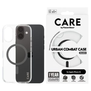 CARE Flagship Case | Back cover | Apple | iPhone 16 | Recycled plastic | Black | MagSafe