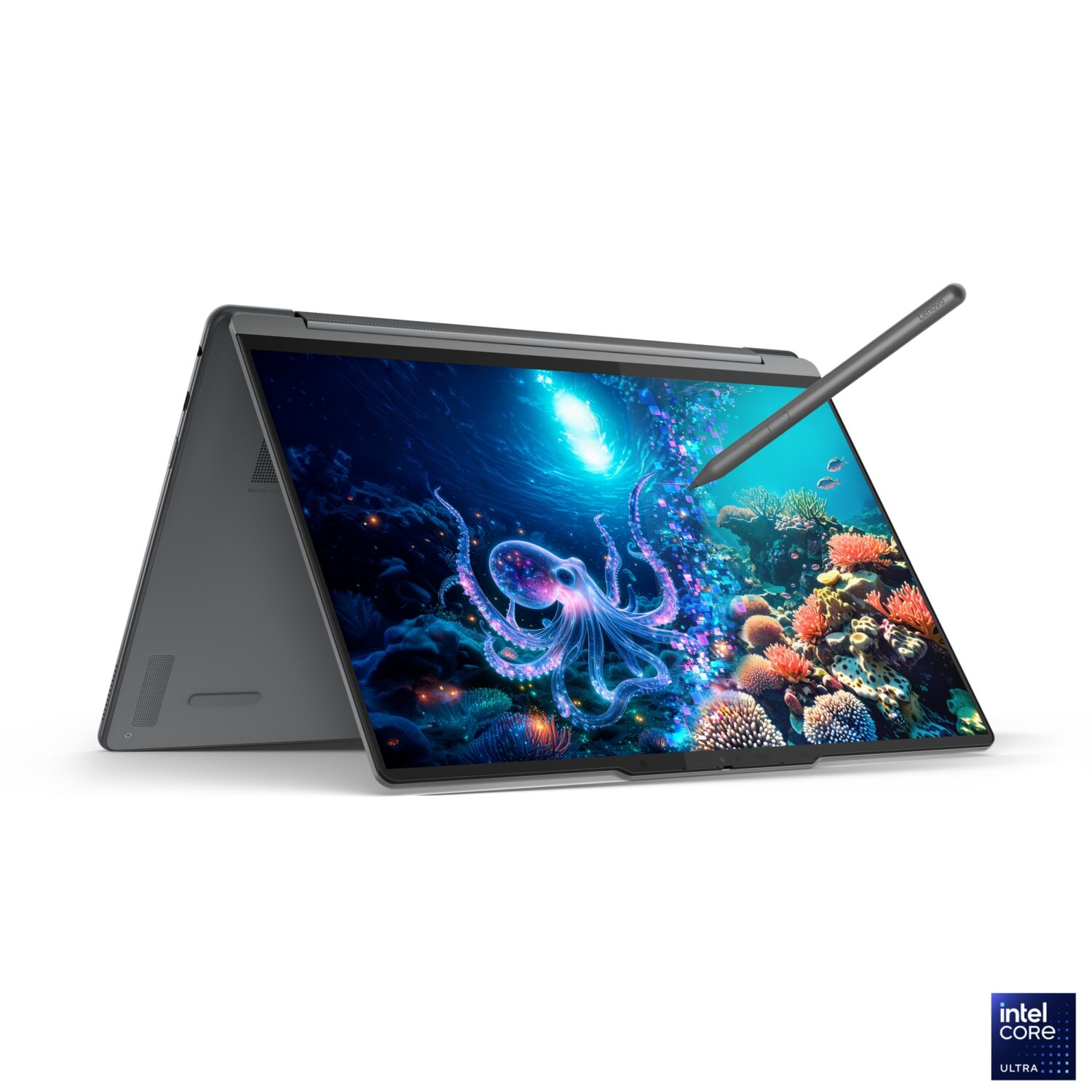 Lenovo Yoga 9 2-in-1 14ILL10 | Luna Grey | 14 " | OLED | Touchscreen | WQXGA+ | 2880 x 1800 pixels | Glossy | Intel Core Ultra 7 | 256V | 16 GB | LPDDR5x | Solid-state drive capacity 1000 GB | Intel Arc Graphics | Windows 11 Home | 802.11be | Bluetooth version 5.4 | Keyboard language English | Keyboard backlit | Warranty 24 month(s) | Battery warranty 12 month(s)