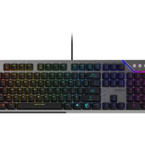 MSI STRIKE 600 SILENT US | Gaming Keyboard | Wired | US | USB 2.0 | KAILH Midnight PRO Silent Tactile
