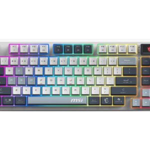 MSI FORGE GK600 TKL WIRELESS SKY | Gaming Keyboard | Wireless | US | Bluetooth | 2.4 GHz, Bluetooth, USB 2.0 | Mechanical Linear