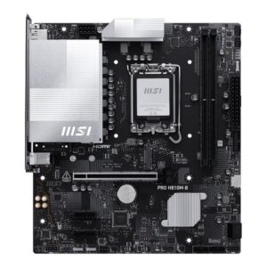 MSI PRO H810M-B | Processor family Intel H810 | Processor socket LGA1851 | DDR5 | Supported hard disk drive interfaces SATA, M.2 | Number of SATA connectors 4