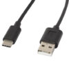 Lanberg USB Type-A to USB Type-C 2.0 Cable, 1.8 m | CA-USBO-10CC-0018-BK | USB Type-A to USB Type-C