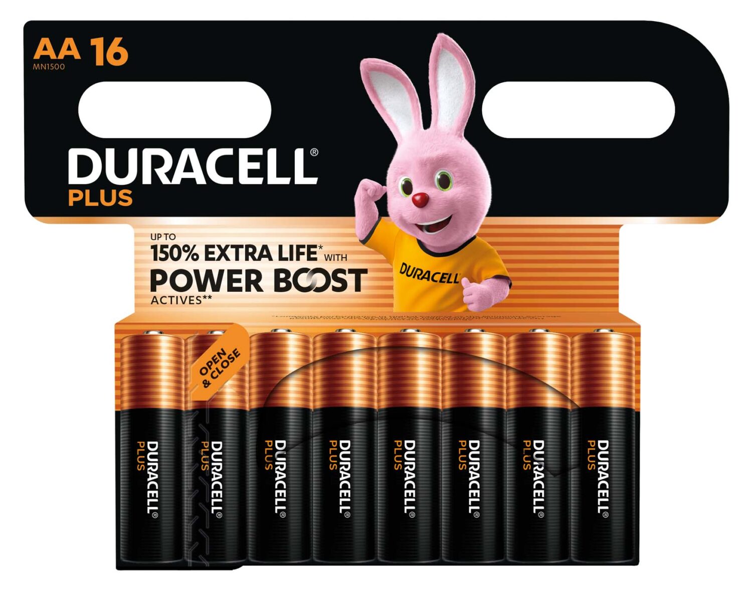 DURACELL Plus Boost MN 1500 AA BL16 | Duracell