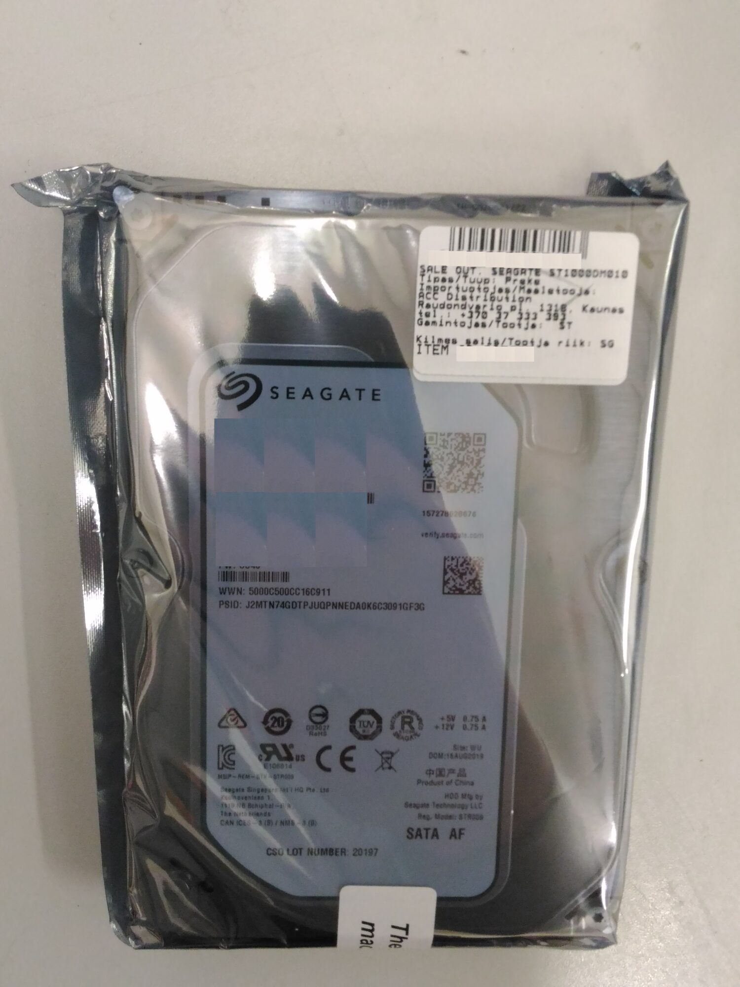 SALE OUT. SEAGATE IronWolf Pro ST4000NE001 HDD 4TB / 3.5"/ 128 MB / SATA 6Gb/s | Seagate | REFURBISHED