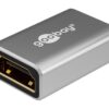 Goobay 72008 HDMI™ Adapter, Coupling, Gold-Plated, 8K @ 60 Hz, Black, Silver | Goobay