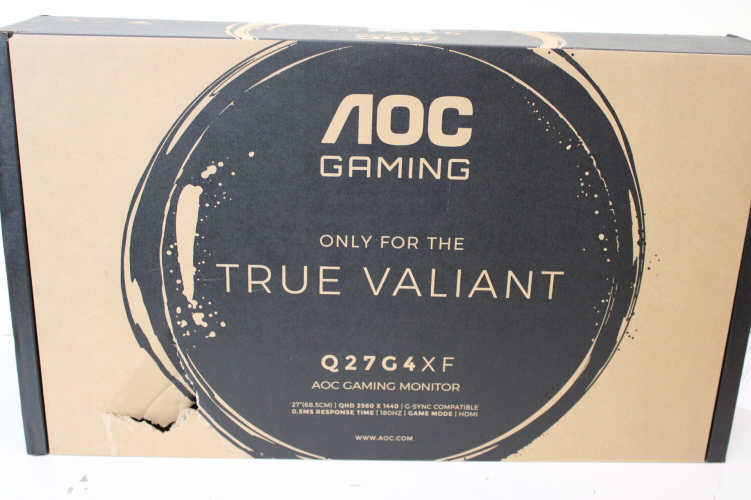 AOC | Q27G4XF | 27 " | IPS | 16:9 | 180 Hz | 1 ms | 2560 x 1440 pixels | 300 cd/m² | HDMI ports quantity 1 | Black | Warranty 35 month(s) | DAMAGED PACKAGING