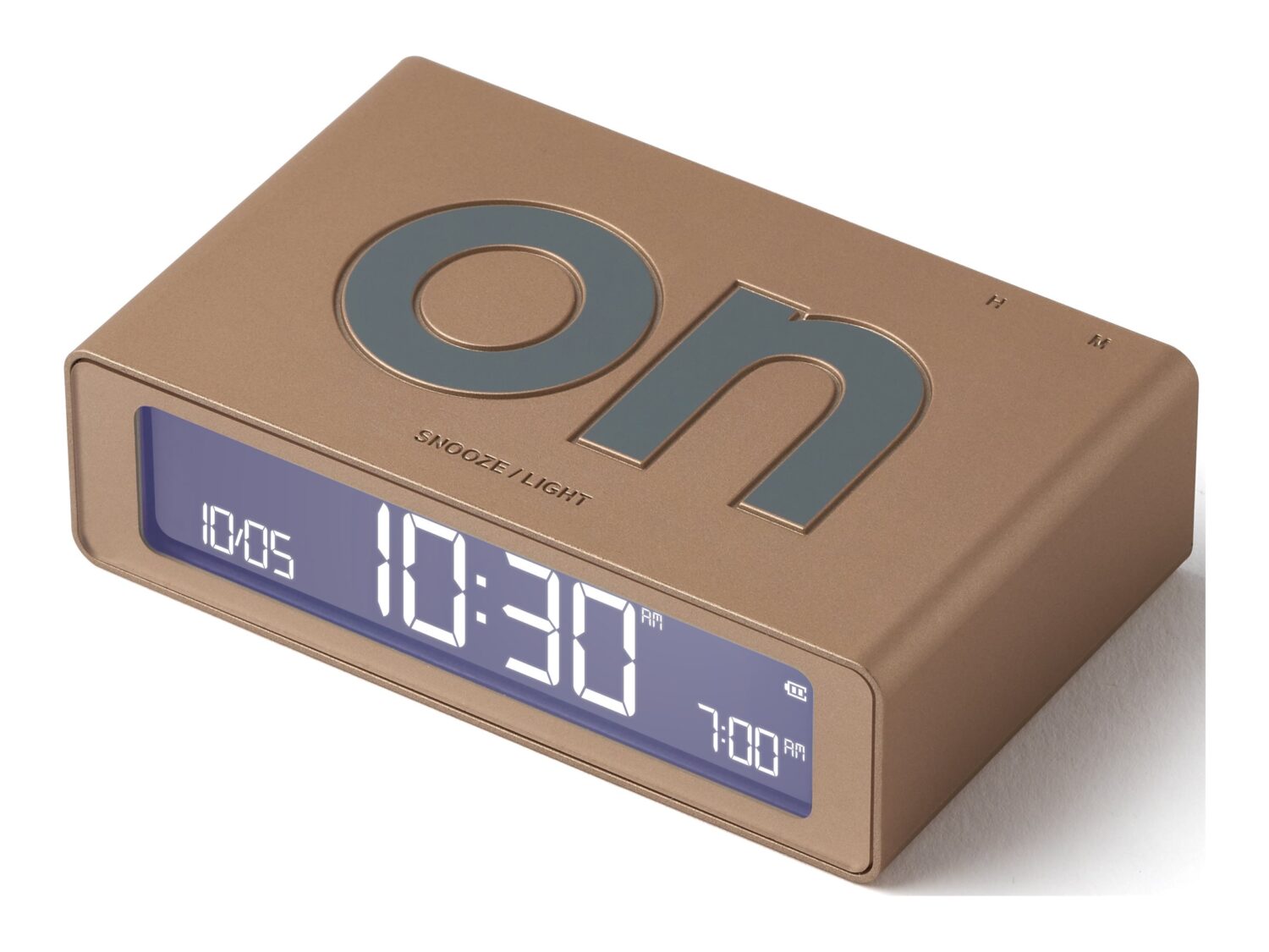 Lexon Flip Mini Dual-Sided Alarm Clock soft gold LR158D1 | LEXON