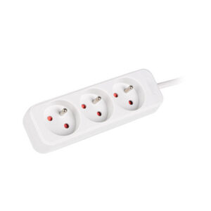 Lanberg Cable Power Strip, 3X French Outlets Quality-Grade Copper, 1.5 m | PS0-03E-0150-W