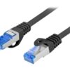 Lanberg | Patch cable - CAT 6a | RJ-45 - male | RJ-45 - male | 1 m | Black | RAL 9004